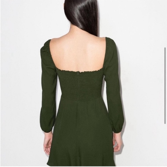 NEW Reformation green mochi dress size 0 - Picture 5 of 8